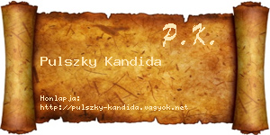 Pulszky Kandida névjegykártya
